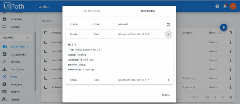 Orchestrator screenshot