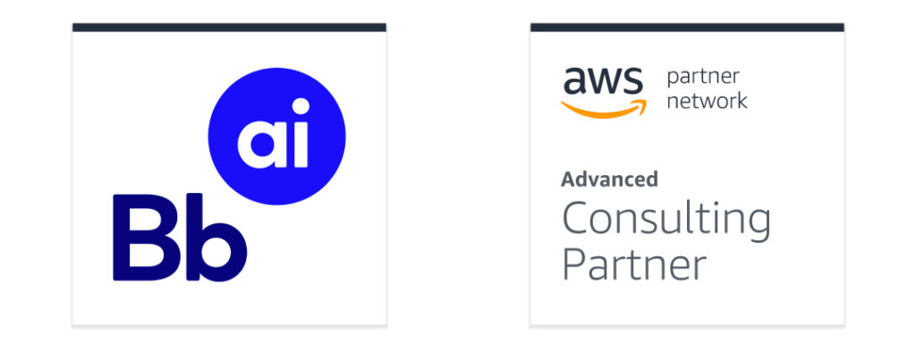Blackbook.ai is an AWS Advanced Consulting Partner in Brisbane Sydney and Melbourne Australia. This image displays the Blackbook.ai and AWS logos together.